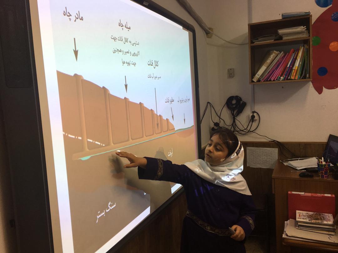 تحقيق آرميتا مسلمی درباره انواع قنات و مهمترين قنات های ايران در کلاس سوم «الف»